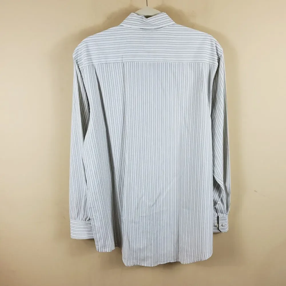 Banana Republic Gray Stripe Regular Fit Button-up Shirt Size M